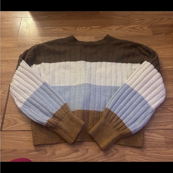 Pink Rose Stripe Sweater Size Large - Picture 6 of 6